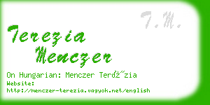 terezia menczer business card